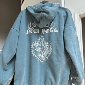 🔔Blue Graphic Hoodie